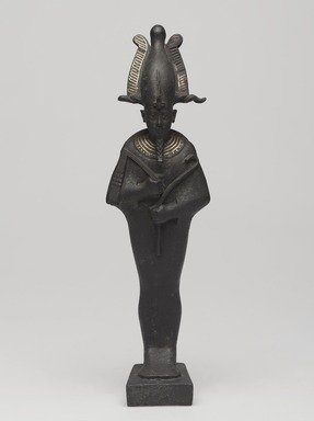  <em>Osiris</em>, 664-404 B.C.E. Bronze, gold leaf, 7 3/4 × 2 1/8 × 1 1/4 in. (19.7 × 5.4 × 3.2 cm). Brooklyn Museum, Charles Edwin Wilbour Fund, 08.480.27. Creative Commons-BY (Photo: , 08.480.27_front_PS9.jpg)