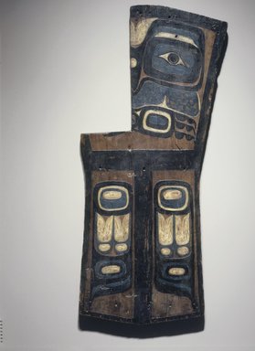 Gwa'sala Kwakwaka'wakw. <em>Grave Marker in the Form of a Copper</em>, late 19th century. Wood, pigment, 50 x 20 in. (127 x 50.8 cm). Brooklyn Museum, Museum Expedition 1908, Museum Collection Fund, 08.491.8895. Creative Commons-BY (Photo: Brooklyn Museum, 08.491.8895.jpg)