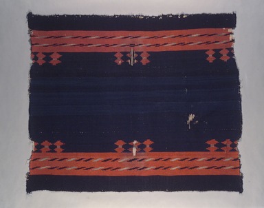 Navajo. <em>Woman's Dress or Manta</em>, 19th century. Hand-spun wool, 43 3/4 x 50 3/4 in. (111.1 x 128.9 cm). Brooklyn Museum, Museum Collection Fund, 08.491.8955. Creative Commons-BY (Photo: Brooklyn Museum, 08.491.8955.jpg)