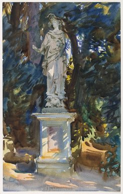 John Singer Sargent (American, born Italy, 1856-1925). <em>Boboli</em>, ca. 1906. Translucent and opaque watercolor with graphite underdrawing, 18 1/8 x 11 7/16in. (46 x 29.1cm). Brooklyn Museum, Purchased by Special Subscription, 09.817 (Photo: Brooklyn Museum, 09.817_PS6.jpg)