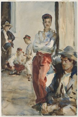 John Singer Sargent (American, born Italy, 1856-1925). <em>Spanish Soldiers</em>, ca. 1903. Translucent and opaque watercolor with graphite underdrawing, 18 1/16 x 12 1/16 in. (45.9 x 30.6 cm). Brooklyn Museum, Purchased by Special Subscription, 09.840 (Photo: Brooklyn Museum, 09.840_PS6.jpg)