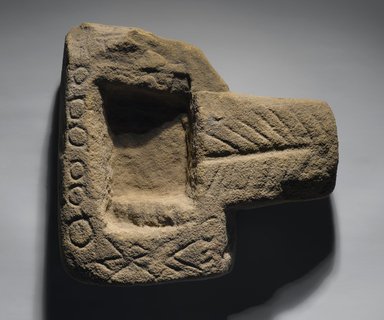 Roman ?. <em>Offering Table</em>, 332 B.C.E.-395 C.E. Sandstone, 9 13/16 x 3 5/16 x 11 1/4 in. (25 x 8.4 x 28.5 cm). Brooklyn Museum, Charles Edwin Wilbour Fund, 09.889.807. Creative Commons-BY (Photo: Brooklyn Museum, 09.889.807_view1_PS2.jpg)
