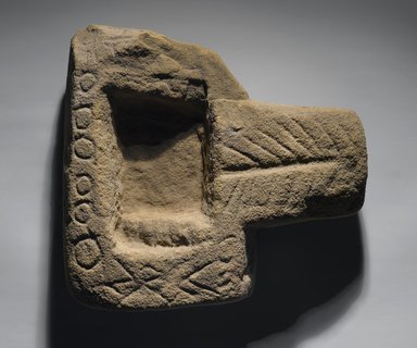 Roman ?. <em>Offering Table</em>, 332 B.C.E.–395 C.E. Sandstone, 9 13/16 x 3 5/16 x 11 1/4 in. (25 x 8.4 x 28.5 cm). Brooklyn Museum, Charles Edwin Wilbour Fund, 09.889.807. Creative Commons-BY (Photo: Brooklyn Museum, 09.889.807_view1_PS2.jpg)