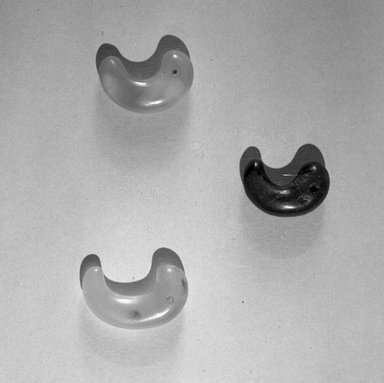  <em>Comma or Kidney Shaped Bead (Magatama), 1 of 2</em>, 200 B.C.E.–700 C.E. Stone, 7/8 x 1 9/16 in. (2.2 x 3.9 cm). Brooklyn Museum, Museum Expedition 1909, Purchased with funds given by Thomas T. Barr, E. LeGrand Beers, Carll H. de Silver, Herman B. Stutzer, Colonel Robert B. Woodward and the Museum Collection Fund, 09.898.5. Creative Commons-BY (Photo: , 09.898.1_09.898.4_09.898.5_acetate_bw.jpg)