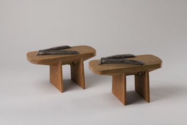  <em>Clogs for a Woman (Ashida)</em>. Wood, velvet., Each: 4 3/4 × 3 3/4 × 8 1/4 in. (12 × 9.5 × 21 cm). Brooklyn Museum, Museum Expedition 1909, Purchased with funds given by Thomas T. Barr, E. LeGrand Beers, Carll H. de Silver, Herman B. Stutzer, Colonel Robert B. Woodward and the Museum Collection Fund, 10.40a-b. Creative Commons-BY (Photo: Brooklyn Museum, 10.40_overall_PS20.jpg)