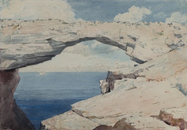 Winslow Homer (American, 1836–1910). <em>Glass Windows, Bahamas</em>, ca. 1885. Watercolor and graphite on paper, 13 15/16 x 20 1/16 in. (35.4 x 51 cm). Brooklyn Museum, Museum Collection Fund and Special Subscription, 11.545 (Photo: Brooklyn Museum, 11.545_cropped_PS22.jpg)