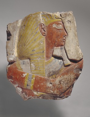 <em>Ramses II</em>, ca. 1279-1213 B.C.E. Limestone, pigment, 15 × 3 × 17 in., 48.5 lb. (38.1 × 7.6 × 43.2 cm, 22kg). Brooklyn Museum, Museum Collection Fund, 11.670. Creative Commons-BY (Photo: Brooklyn Museum, 11.670_edited_SL1.jpg)