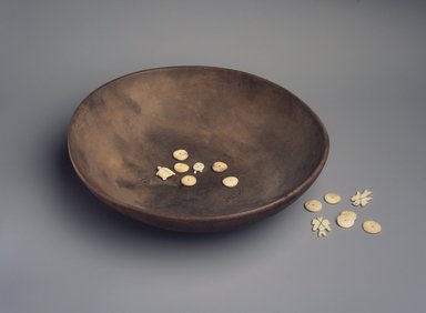 Osage. <em>Die, from a Set of 9 Dice and Bowl</em>, late 19th–early 20th century. Buffalo bone, pigment, 3/4 x 1 1/4 in. (1.9 x 3.2 cm). Brooklyn Museum, Museum Expedition 1911, Museum Collection Fund, 11.694.8974.5. Creative Commons-BY (Photo: , 11.694.8974.1-.10.jpg)