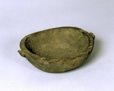 Ainu. <em>Soft Round Wash Basin</em>. Wood, 3 11/16 x 10 5/16 x 12 in. (9.3 x 26.2 x 30.5 cm). Brooklyn Museum, Gift of Herman Stutzer, 12.147. Creative Commons-BY (Photo: , 12.147_Ainu_project.jpg)