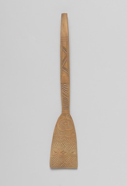 Ainu. <em>Spatula</em>, late 19th-early 20th century. Wood, 1 3/8 x 7 11/16 in. (3.5 x 19.5 cm). Brooklyn Museum, Gift of Herman Stutzer, 12.208. Creative Commons-BY (Photo: , 12.208_PS9.jpg)