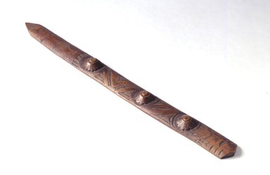 Ainu. <em>Long Light Prayer Stick</em>, late 19th - early 20th century. Wood, 1 3/16 x 13 3/16 in. (3 x 33.5 cm). Brooklyn Museum, Gift of Herman Stutzer, 12.229. Creative Commons-BY (Photo: Brooklyn Museum, 12.229_SL4.jpg)