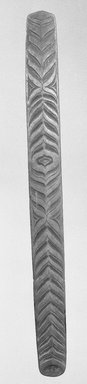 Ainu. <em>Long Straight Prayer Stick</em>. Wood, 13 x 1 1/4 x 3/8 x 12 7/8 in. (33 x 3.1 x 1 x 32.7 cm). Brooklyn Museum, Gift of Herman Stutzer, 12.299. Creative Commons-BY (Photo: Brooklyn Museum, 12.299_acetate_bw.jpg)