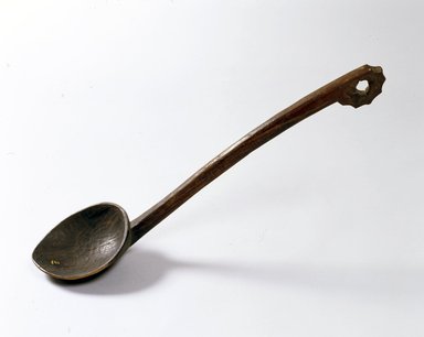 Ainu. <em>Ladle with Long Handle</em>. Wood, 5 13/16 x 22 7/8 in. (14.7 x 58.1 cm). Brooklyn Museum, Gift of Herman Stutzer, 12.372. Creative Commons-BY (Photo: North American Ainu Documentation Project, Yoshiburo Kotani, 1990-92, 12.372_view1_Ainu_project.jpg)