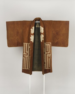  <em>Fireman's Coat</em>, late 19th century. Leather, 49 1/4 x 53 1/2 in. (125.1 x 135.9 cm). Brooklyn Museum, Museum Expedition 1912, Museum Collection Fund, 12.83. Creative Commons-BY (Photo: Brooklyn Museum, 12.83_front_PS20.jpg)