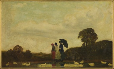 Arthur B. Davies (American, 1862-1928). <em>Every Saturday</em>, ca. 1895-1896. Oil on canvas, 18 x 29 15/16 in. (45.7 x 76 cm). Brooklyn Museum, Gift of William A. Putnam, 12.92 (Photo: Brooklyn Museum, 12.92_PS20.jpg)