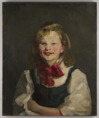 Robert Henri (American, 1865–1929). <em>Laughing Girl</em>, 1910. Oil on canvas, 24 1/8 × 20 1/8 in. (61.2 × 51.1 cm). Brooklyn Museum, Frank Sherman Benson Fund, 12.93 (Photo: Brooklyn Museum, 12.93_PS22.jpg)
