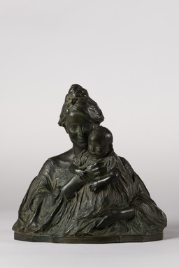 Bessie Potter Vonnoh (American, 1872-1955). <em>Modern Madonna</em>, 1904. Bronze, 15 1/8 x 15 x 8 1/2 in., 19 lb. (38.4 x 38.1 x 21.6 cm, 8.62kg). Brooklyn Museum, Gift of the artist, 13.1062. Creative Commons-BY (Photo: Brooklyn Museum, 13.1062_front_PS20.jpg)