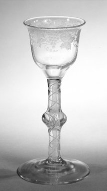  <em>Lipped Ogee Bowl</em>, ca. 1735–1785. Glass, 5 7/8 x 2 1/4 in. (14.9 x 5.7 cm). Brooklyn Museum, Purchased by Special Subscription and Museum Collection Fund, 13.314. Creative Commons-BY (Photo: Brooklyn Museum, 13.314_bw.jpg)
