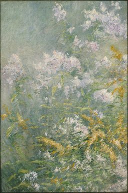 John Henry Twachtman (American, 1853-1902). <em>Meadow Flowers (Golden Rod and Wild Aster)</em>, ca. 1892. Oil on canvas, 33 5/16 x 22 3/16 in. (84.6 x 56.3 cm). Brooklyn Museum, Caroline H. Polhemus Fund, 13.36 (Photo: Brooklyn Museum, 13.36_edited_SL1.jpg)