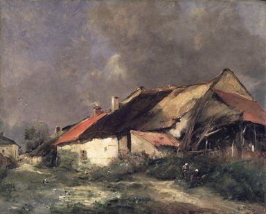 Antoine Vollon (French, 1833-1900). <em>After the Storm</em>, ca. 1877. Oil on panel, 19 3/8 x 24 1/8 in. (49.2 x 61.3 cm). Brooklyn Museum, Gift of Mrs. Carll H. de Silver in memory of her husband, 13.42 (Photo: Brooklyn Museum, 13.42.jpg)