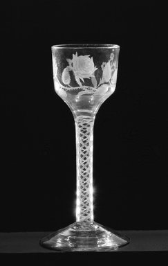  <em>Wine Ogee Bowl</em>, ca. 1765–1775. Glass, 5 3/4 x 2 in. (14.6 x 5.1 cm). Brooklyn Museum, Purchased by Special Subscription and Museum Collection Fund, 13.743. Creative Commons-BY (Photo: Brooklyn Museum, 13.743_bw.jpg)