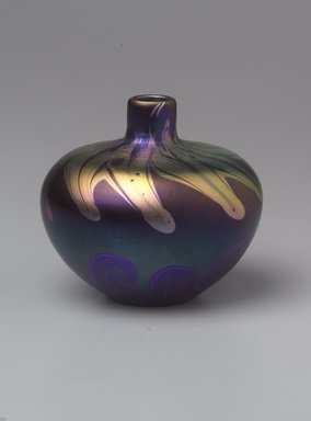 Tiffany Studios (1902-1932). <em>Flower Vase</em>, ca. 1900. Favrile glass, Height: 2 7/8 in. (7.3 cm). Brooklyn Museum, Gift of Charles W. Gould, 14.739.6. Creative Commons-BY (Photo: Brooklyn Museum, 14.739.6.jpg)
