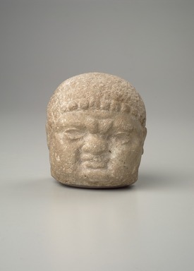 Roman. <em>Male Portrait Head</em>, 4th century C.E. (probably). Marble, 4 1/8 x 3 1/4 x 2 15/16 in. (10.5 x 8.3 x 7.5 cm). Brooklyn Museum, Gift of Evangeline Wilbour Blashfield, Theodora Wilbour, and Victor Wilbour honoring the wishes of their mother, Charlotte Beebe Wilbour, as a memorial to their father, Charles Edwin Wilbour, 16.239. Creative Commons-BY (Photo: Brooklyn Museum, 16.239.jpg)