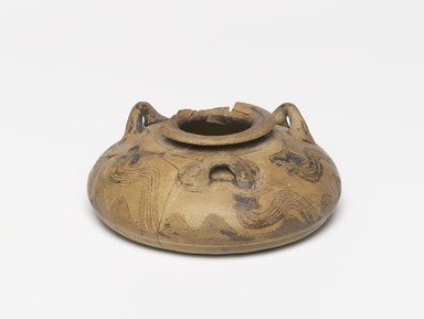 Mycenaean. <em>Alabastron</em>, ca. 1475-1400 B.C.E. Clay, slip, 1 3/4 x Diam. 4 1/4 in. (4.4 x 10.8 cm). Brooklyn Museum, Gift of Evangeline Wilbour Blashfield, Theodora Wilbour, and Victor Wilbour honoring the wishes of their mother, Charlotte Beebe Wilbour, as a memorial to their father, Charles Edwin Wilbour, 16.44. Creative Commons-BY (Photo: , 16.44_PS11.jpg)