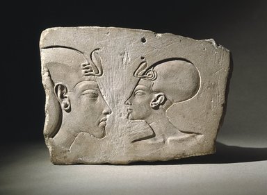  <em>The Wilbour Plaque</em>, ca. 1352–1336 B.C.E. or slightly later. Limestone, pigment, 6 3/16 × 8 11/16 × 1 5/8 in. (15.7 × 22.1 × 4.1 cm). Brooklyn Museum, Gift of Evangeline Wilbour Blashfield, Theodora Wilbour, and Victor Wilbour honoring the wishes of their mother, Charlotte Beebe Wilbour, as a memorial to their father, Charles Edwin Wilbour, 16.48. Creative Commons-BY (Photo: Brooklyn Museum, 16.48_SL1.jpg)