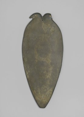  <em>Palette with Two Stylized Bird Heads</em>, ca. 3500-3100 B.C.E. Slate or schist, 5 1/16 x 3/8 x 11 5/8 in. (12.9 x 1.0  x 29.5 cm). Brooklyn Museum, Gift of Evangeline Wilbour Blashfield, Theodora Wilbour, and Victor Wilbour honoring the wishes of their mother, Charlotte Beebe Wilbour, as a memorial to their father, Charles Edwin Wilbour, 16.580.126. Creative Commons-BY (Photo: Brooklyn Museum, 16.580.126_front_PS2.jpg)