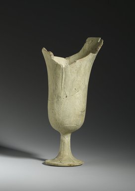  <em>Lotus Cup</em>. Faience, 4 1/4 x 3 1/16 in. (10.8 x 7.7 cm). Brooklyn Museum, Gift of Evangeline Wilbour Blashfield, Theodora Wilbour, and Victor Wilbour honoring the wishes of their mother, Charlotte Beebe Wilbour, as a memorial to their father, Charles Edwin Wilbour, 16.580.184. Creative Commons-BY (Photo: Brooklyn Museum, 16.580.184_PS2.jpg)