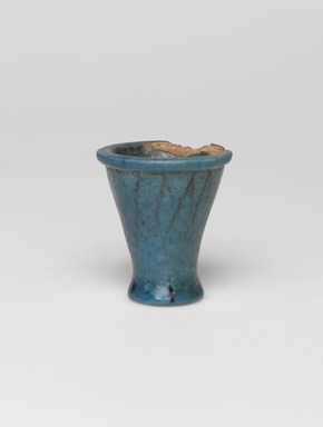  <em>Jar</em>, ca. 2008-1630 B.C.E. Faience, height: 1 3/4 in. (4.5 cm). Brooklyn Museum, Gift of Evangeline Wilbour Blashfield, Theodora Wilbour, and Victor Wilbour honoring the wishes of their mother, Charlotte Beebe Wilbour, as a memorial to their father, Charles Edwin Wilbour, 16.580.611. Creative Commons-BY (Photo: , 16.580.611_PS9.jpg)