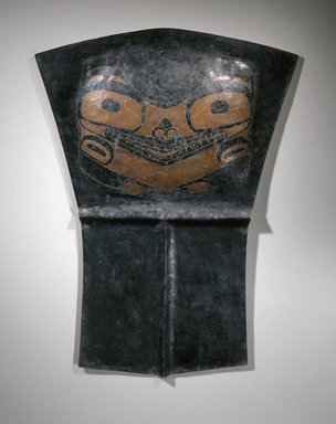 Haida. <em>Copper (Tlakwa)</em>, 19th century. Copper alloy, pigment, 29 3/4 x 22 1/4 x 1 3/4 in. (75.6 x 56.5 x 4.4 cm). Brooklyn Museum, Museum Collection Fund, 16.749.1. Creative Commons-BY (Photo: Brooklyn Museum, 16.749.1_SL1.jpg)