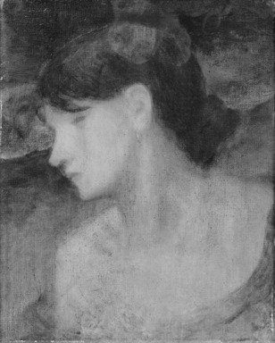 Robert Loftin Newman (American, 1827-1912). <em>Head of a Girl</em>, before 1894. Oil on canvas, 10 1/16 x 8 in. (25.5 x 20.3 cm). Brooklyn Museum, Museum Collection Fund, 18.32 (Photo: Brooklyn Museum, 18.32_acetate_bw.jpg)