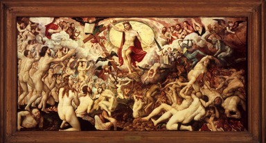 Circle of Pieter Jansz. Pourbus (Netherlandish, 1523/4-1584). <em>Last Judgment</em>, after 1551. Oil on panel, 38 1/4 x 75 3/4in. (97.2 x 192.4cm). Brooklyn Museum, Gift of Barr Ferree, 19.55 (Photo: Brooklyn Museum, 19.55.jpg)