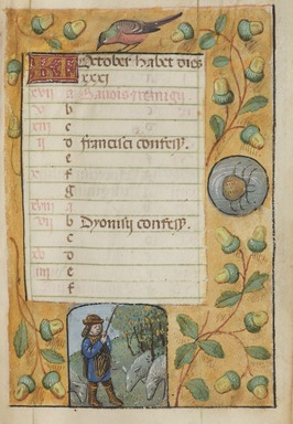 Flemish. <em>Horae Beatae Mariae Virginis</em>, 16th century. Manuscript in opaque watercolor and ink with gold, 3 1/2 × 2 5/8 × 7/8 in. (8.9 × 6.7 × 2.2 cm). Brooklyn Museum, Bequest of Mary Benson, 19.73 (Photo: , 19.73_PS9.jpg)