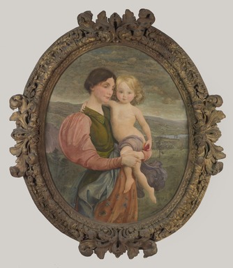 George de Forest Brush (American, 1855-1941). <em>Mother and Child: A Modern Madonna</em>, 1919. Oil on canvas, 43 1/2 x 35 5/8 in. (110.5 x 90.5 cm). Brooklyn Museum, Museum Collection Fund and by subscription, 19.93 (Photo: Brooklyn Museum, 19.93_PS11.jpg)