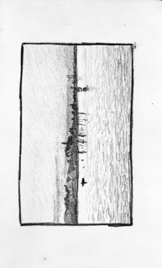 William Trost Richards (American, 1833–1905). <em>Sketchbook</em>. Pencil on paper, 4 15/16 x 8 x 9/16 in. (12.5 x 20.4 x 1.5 cm). Brooklyn Museum, Gift of Edith Ballinger Price, 75.15.9 (Photo: Brooklyn Museum, 1975.15.9_view1_bw.jpg)