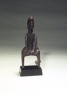Dogon. <em>Heddle Pulley</em>, 19th or 20th century. Wood, metal, 8 1/2 x 3 1/4 x 2 1/4 in. (21.6 x 8.3 x 5.8 cm). Brooklyn Museum, Gift of Drs. John I. and Nicole Dintenfass, 1989.173.3. Creative Commons-BY (Photo: Brooklyn Museum, 1989.173.3.jpg)