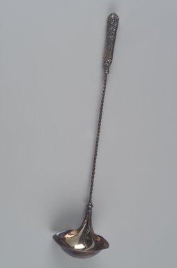 Reed & Barton (American, 1840-present). <em>Punch Ladle, "Renaissance" pattern</em>, ca. 1886. Silver-plated metal, 20 3/8 x 4 7/8 x 3 1/2 in. (51.8 x 12.4 x 8.9 cm). Brooklyn Museum, Purchased with funds given by Joseph V. Garry, 1989.75.1. Creative Commons-BY (Photo: Brooklyn Museum, 1989.75.1.jpg)