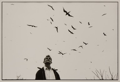 Graciela Iturbide (Mexican, born 1942). <em>Señor de Los Pájaros (Lord of the Birds), Nayarit</em>, 1985. Gelatin silver print, image: 12 x 8 in. (30.5 x 20.3 cm). Brooklyn Museum, Gift of Marcuse Pfeifer, 1990.119.36. © artist or artist's estate (Photo: Brooklyn Museum, 1990.119.36_PS20.jpg)