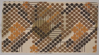 Frank Lloyd Wright (American, 1867–1959). <em>Fabric Sample from The Taliesin Line</em>, 1955. Cotton and rayon, 47 1/2 x 26in (120.7 x 66 cm). Brooklyn Museum, Modernism Benefit Fund, 1990.140.2 (Photo: Brooklyn Museum, 1990.140.2_PS9.jpg)