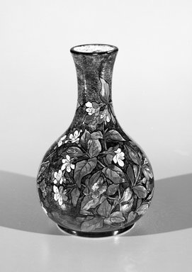 John Bennett (English, 1840–1907, active United States 1878–1883). <em>Vase</em>, ca. 1880. Earthenware, Height: 10 1/16 in. - diameter: 6 15/16 in. Brooklyn Museum, Purchased with funds given by Emma and Jay Lewis and H. Randolph Lever Fund, 1990.159.1. Creative Commons-BY (Photo: Brooklyn Museum, 1990.159.1_bw.jpg)