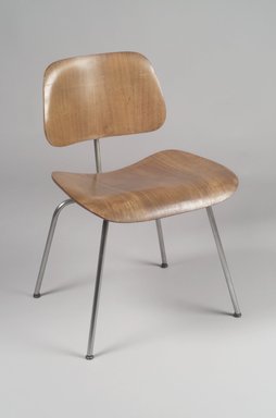 Charles Eames (American, 1907–1978). <em>"DCM" Side Chair</em>, 1946–1949. Plywood, metal, rubber, 29 5/8 x 19 3/8 x 20 3/4 in. (75.2 x 49.2 x 52.7 cm). Brooklyn Museum, 

Gift of Olive Emslie, 1990.191. Creative Commons-BY (Photo: Brooklyn Museum, 1990.191.jpg)