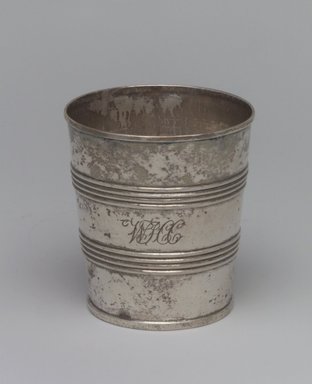 Gerardus Boyce (American, 1795–1880). <em>Beaker</em>, ca. 1820. Silver, 3 1/8 x 2 7/8 x 2 7/8in. (7.9 x 7.3 x 7.3cm). Brooklyn Museum, Gift of Wunsch Foundation, Inc., 1990.196.2. Creative Commons-BY (Photo: Brooklyn Museum, 1990.196.2.jpg)