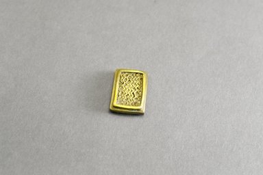 Akan. <em>Gold-weight (abrammuo): geometric</em>, 19th century. Copper alloy, width: 1 1/2 in. (height: .7 cm. Brooklyn Museum, Gift of Shirley B. Williams, 1990.221.77. Creative Commons-BY (Photo: Brooklyn Museum, 1990.221.77_front_PS5.jpg)