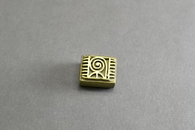 Akan. <em>Gold-weight (abrammuo): geometric</em>, ca. 1700-1900. Copper alloy, width: 1 1/2 in. (height: 1.5 cm. Brooklyn Museum, Gift of Shirley B. Williams, 1990.221.78. Creative Commons-BY (Photo: Brooklyn Museum, 1990.221.78_front_PS5.jpg)