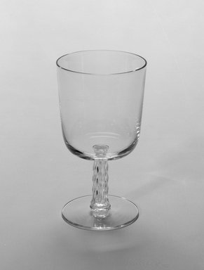 George Sakier (American, 1897–1988). <em>Glass</em>, ca. 1930s–1940s. Glass, 5 5/16 x 3 3/16 in. (13.5 x 8.1 cm). Brooklyn Museum, Gift of Mark Isaacson, Mark McDonald, Alan and Monah Gettner, and Fifty/50, 1990.83.22. Creative Commons-BY (Photo: Brooklyn Museum, 1990.83.22_bw.jpg)