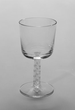George Sakier (American, 1897-1988). <em>Glass</em>, ca. 1930s-1940s. Glass, 4 1/2 x 2 1/2 in. (11.4 x 6.4 cm). Brooklyn Museum, Gift of Mark Isaacson, Mark McDonald, Alan and Monah Gettner, and Fifty/50, 1990.83.24. Creative Commons-BY (Photo: Brooklyn Museum, 1990.83.24_bw.jpg)
