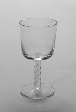 George Sakier (American, 1897–1988). <em>Glass</em>, ca. 1930s–1940s. Glass, 4 1/2 x 2 1/2 in. (11.4 x 6.4 cm). Brooklyn Museum, Gift of Mark Isaacson, Mark McDonald, Alan and Monah Gettner, and Fifty/50, 1990.83.24. Creative Commons-BY (Photo: Brooklyn Museum, 1990.83.24_bw.jpg)